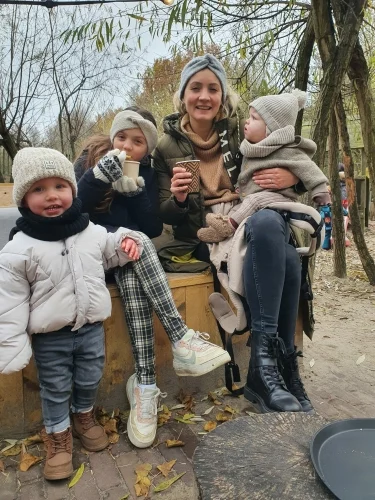 Marie met haar kinderen